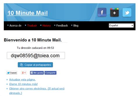 correo temporal 10 minutos.